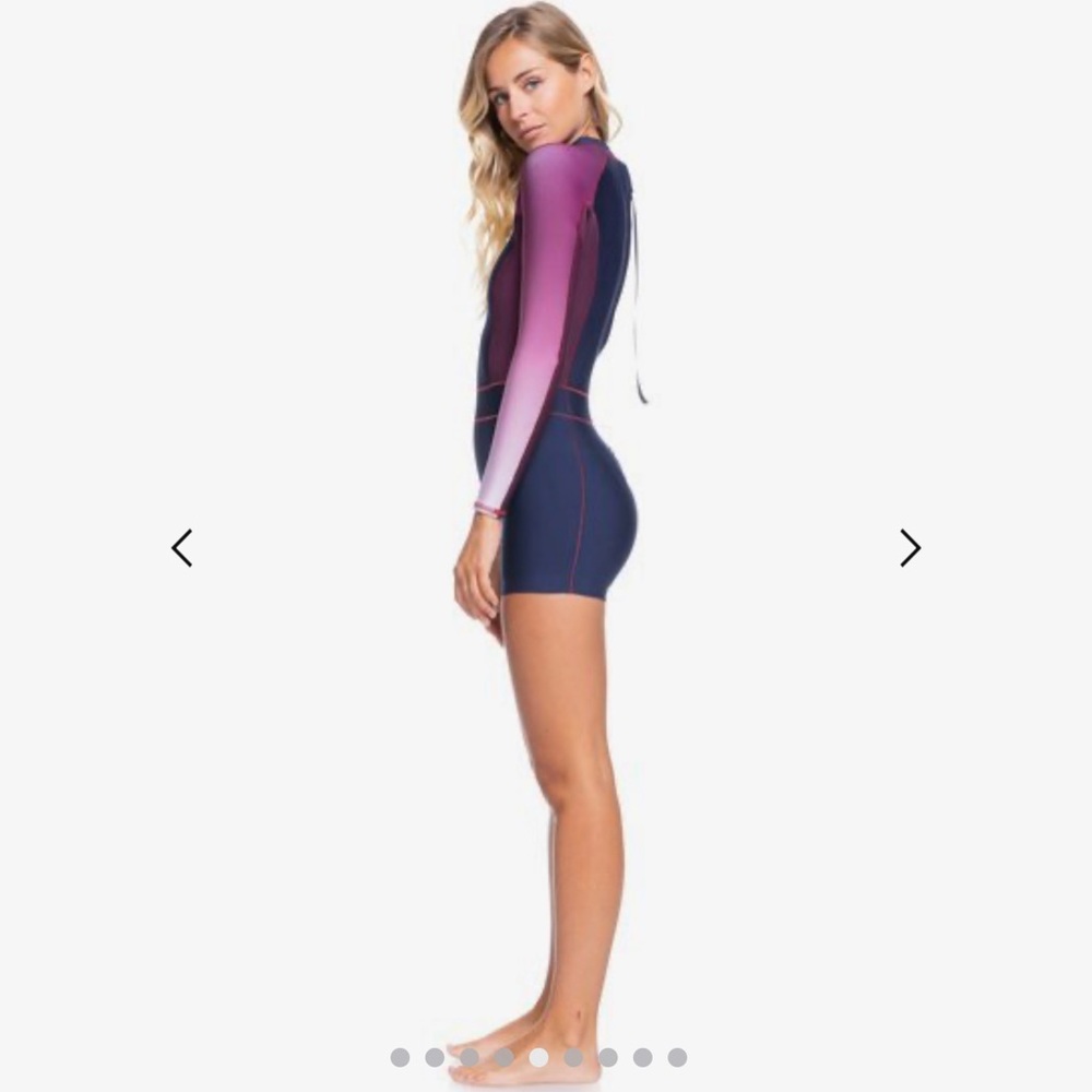 Roxy 1.5mm Rise Collection Back Zip Springsuit Wetsuit Women’s Size 2 - Picture 4 of 11